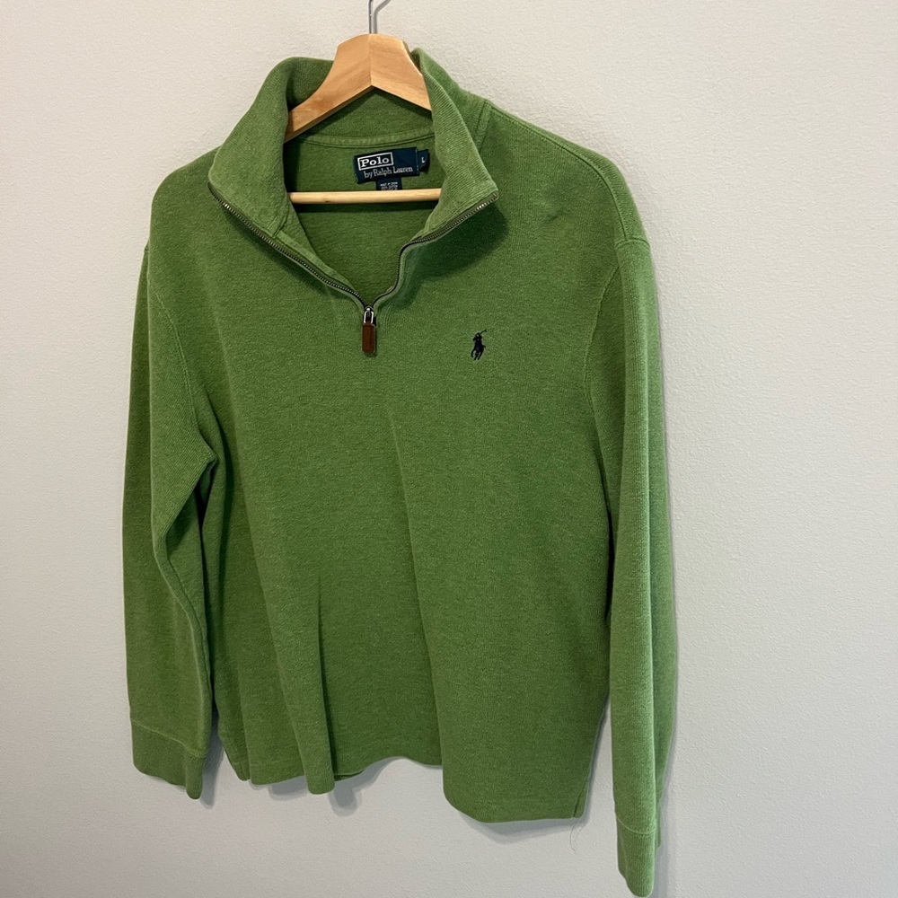 Polo // Green Pullover Sweater // L